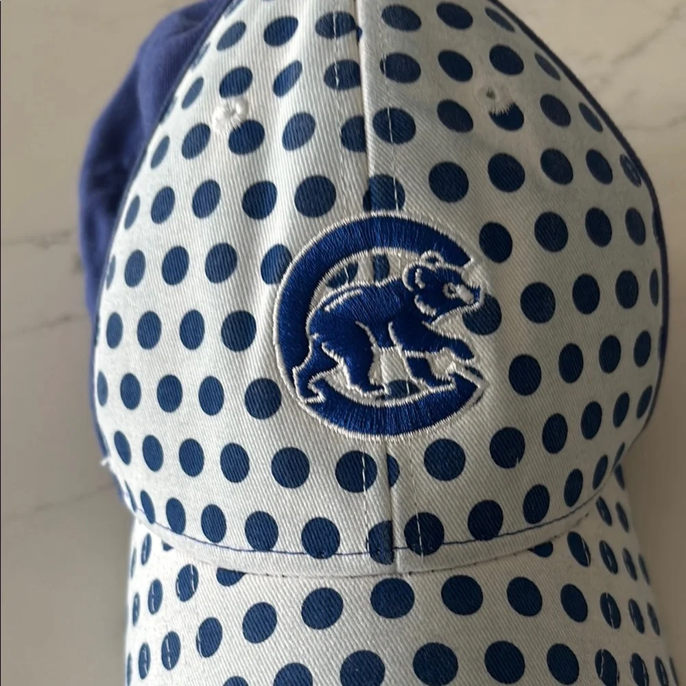 Chicago Cubs Polka Dot Kids Cap - Blue and White